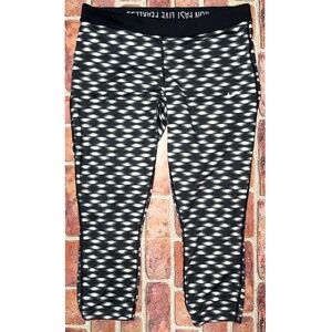 Pre-Owned Nike Dri-fit Relay Leggings Capri Run Fast Live Fearless Black Size XL